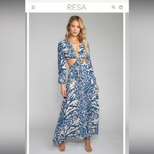 RESA Blue and White Maxi Dress